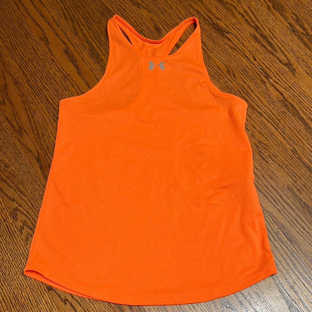 Under Armour Neon Orange Racerback Tank Top